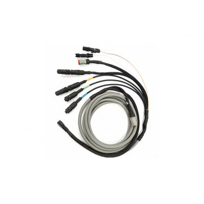 Electric unmanned vehicle power and control wiring harness